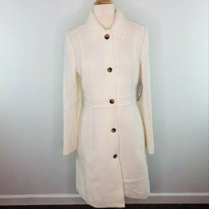 NWOT J.Crew Ivory Topcoat - 8 Tall